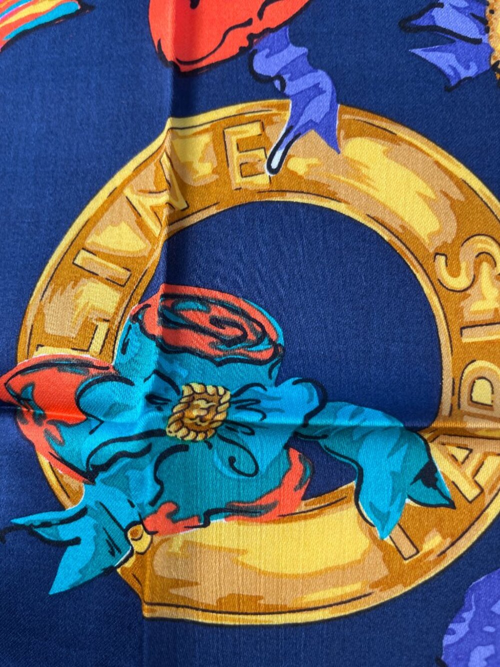Céline Paris Cotton Scarf Colorful Hat Print - Picture 14 of 15
